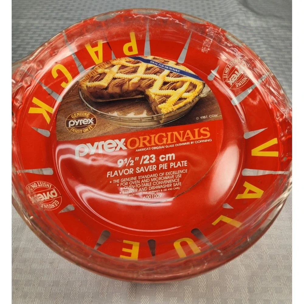 2 Vintage PYREX Pie Plates 75th Anniversary 209TP New Old Stock